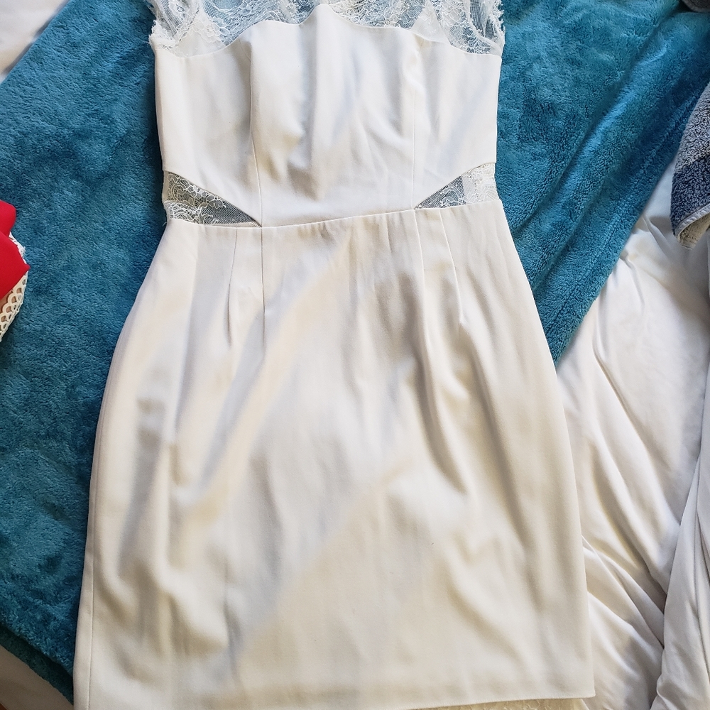 Bcbg White lace dress